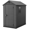 Keter Darwin 6 x 4 ft Grey Outdoor Apex Plastic Garden Shed